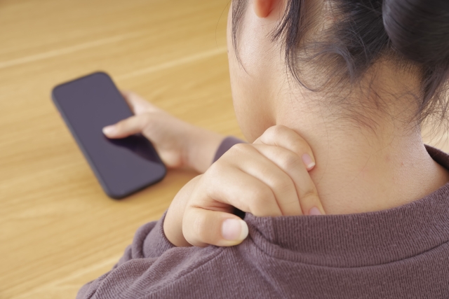 スマホを閉じて置く人